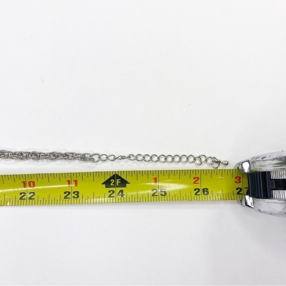 Silver Tone Turquoise Chunky Fringe Boho Necklace - Picture 11 of 11